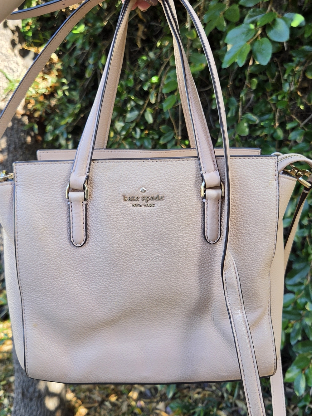 kate spade Pebbled Leather Tote Bag in Light Pink